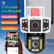 [New]Yoosee outdoor Camera 3 screens Fnkvision 9.0Mp 360 degrees no dead angles - waterproof - color
