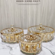 [1896 People Collection] European American Style with Lid Crystal Glass Decoration Storage Jar Creat