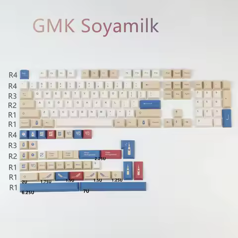 142 Keys/set GMK Soyamilk Keycaps PBT Dye Sublimation Keycap Cherry Profile Key Caps With ISO Enter 