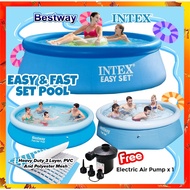 INTEX / BESTWAY EASY SET Pool Large Size Inflatable Swimming Pool Family Round Shape Circular Pool K