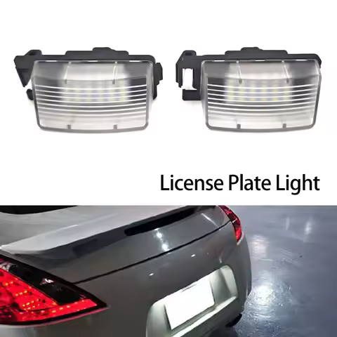 Car LED License Number Plate Lights Lamp Fits for Nissan Versa 4D 5D Livina GTR R35 Cube Z12 370Z Z3