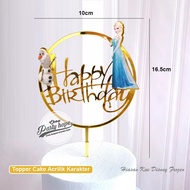 Happy birthday elsa Cake topper / Frozen hbd Cake decoration skewer