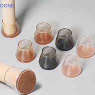 OONE 8pcs Chair Leg Caps, Rubber Round Chair Feet Cover, Silent Non-Slip with Felt Silicone Floor Pr