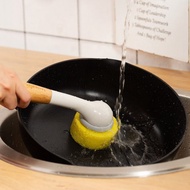 【Taste Plus】悅味創意 廚房兩用刷 清潔刷 海綿刷 可替換刷頭
