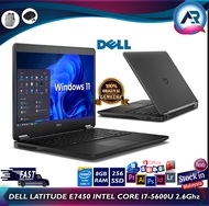 DELL LATITUDE E7450 INTEL CORE I7-5600U 2.6Ghz 5TH GEN 8GB RAM 256GB SSD WIFI W CAM CARD READER THE