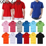 [Ready Stock] M-4XL Polo t shirt Men Women 2021 tshirt Unisex Cotton Plain Color Plus Size High Quality Short Sleeve Slim Fit Shirt Black White Pink Red Grey Orange#2168