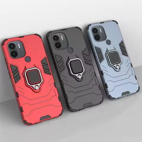 For Redmi A2 Plus Case Cover Xiaomi Redmi A2 A1 A 1 2 Plus Capa Shockproof Ring Magnetic Metal Holde