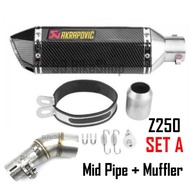 For Kawasaki Ninja 250 SL Z250 SL BR 250 E Motorcycle Full System Exhaust SC Modified Muffler Front Link Pipe z250sl