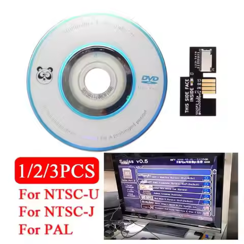 1-3Set SD2SP2 Adapter TF Card Reader Replacement+Swiss Boot Disc Mini DVD for Nintendo Gamecube NTSC