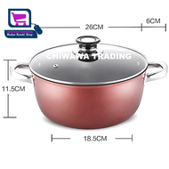 Premium Set Non Stick Kitchen Cookware Wok Pot Pan Fryer Cooker Sauce Cooker Cookware Not Sticky Glass Cover