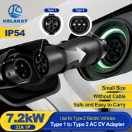 Type 1 to Type 2 Adapter 32A 7kW Connector SAE J1772 EV Charger Converter
