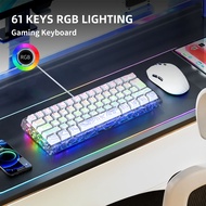 7KEYS G61-PRO: Compact 61-key wired gaming membrane keyboard, 25-key rollover, RGB lighting, acrylic