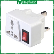 WIN UK Universal Adapter Wall Socket Portable Extension Outlet Converter Plug Socket with On  Red Light Power Switch