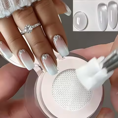 5ml White Cushion Ombre Painting Nail Gel No Wipe Gradient Patting Gel Polish Ombre ,Aura, Blush & B