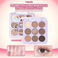 พาเลตต์อายแชโดว์ 9 สี คอนทัวร์ ไฮไลท์ & บลัชออน เนื้อแป้งละเอียด ติดทนนาน เฉดสีแมตต์ & ชิมเมอร์ การผ