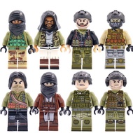 Compatible with Lego Bandit Police Minifigure Small Particle Building Blocks Eating Chicken 98K Boy 