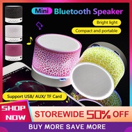 Mini Portable Bluetooth Speaker  LED Light Bluetooth Speaker Colourful Smart Base Support USB/ TF Card / Speaker Mini Berlampu 迷你扬声器