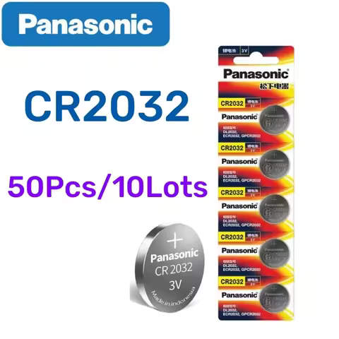 50pcs Original PANASONIC CR2032 CR 2032 3V Lithium Battery For Watch Calculator Clock Remote Control