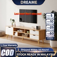 Nordic Modern Wooden TV Cabinet 5FT/6FT - Storage Console Rak TV Kabinet TV Almari TV Murah Malaysia