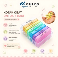 CHIYO Living - 7-day square Medicine storage Box - Medicine Box for 7 days Medicine Box