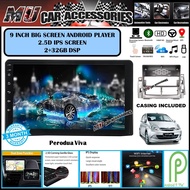 (2RAM 32GB DSP IPS SCREEN)Perouda Viva 9" Inch Android 9 GPS OEM Plug & Play 2 DIN/Double Din Player