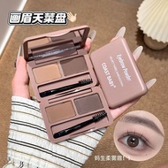 双色丝柔立体眉粉防水防汗不掉色然易上色学生修容不脱色高光5.26 Two-tone silky 3D eyebrow powder is waterproof, sweat-proof, non-fa