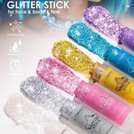 6 Colors Eyeshadow Glitter Star Glitter Gel Makeup Eyeshadow Stick For Face And Body Cosmetic H0o0