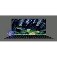 3d painting. stickers for aquariums, arowana fish tanks (back painting)