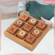 [LzdyqmyfaMY] Wooden Board Games XO Fun Board Games for Families to Challenge Brain Games Kids and A