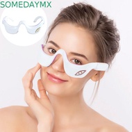 SOMEDAYMX EMS Pulse Vibration Eye Massager, Micro Current Under-Eye Design Heated Eye Massager, Red 