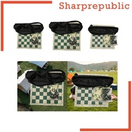 [Sharprepublic] Portable Chess Set,Deluxe Tournament Chess Set,Lightweight Games,Roll up Chess Board Game Set for Outdoor,Travel