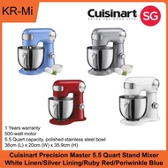Cuisinart Precision Master 5.5 Quart Stand Mixer White Linen/Silver Lining/Ruby Red/Periwinkle Blue