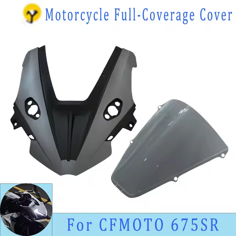 For CFMOTO 675SR-R CF 675SR Modified Integrated Fairing with Windshield, Motorcycle Competition Wind