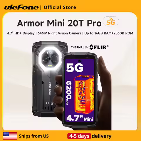 【Ships from US No tax】Ulefone Armor Mini 20T Pro 5G 4.7" Display Rugged Phone Android 14 Smartphone 