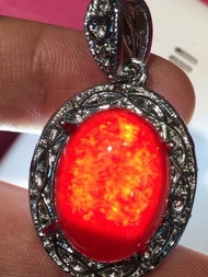 Liontin Titanium Batu Giok Merah HQ