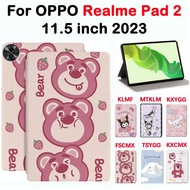 For Realme Pad 2 11.5'' 2023 Cute cartoon pattern Cover OPPO Realme Pad 2  2023 11.5'' High Quality leather +TPU  Fashion Flip Stand Tablet Protective case