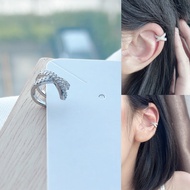 Ear cuff ไม่ต้องเจาะหู แนวเพชร หรูๆ ใส่ออกงาน ชุบทองคำขาว ไม่ลอก ไม่ดำ ใช้งานได้นาน