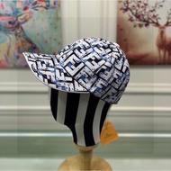 FENDI444 Blue White Diamond FF Printed Baseball Cap 826