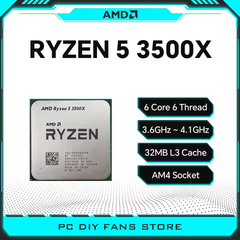 AMD Ryzen 5 3500X CPU Processor New Zen2 Match DDR4-3200 Memory For X570 / B550 / A520 Motherboard C