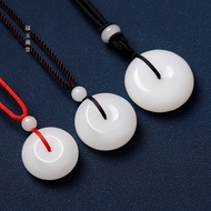 White Jade Pendant Necklace Unisex Couple Gift Necklace Jade Necklace