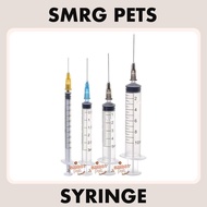 SMRG Pets Disposable Syringe with Needle Injection per Piece Medicine Dropper Ticks Fleas 1cc 3cc 5cc 10cc