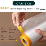 [Xả kho] Màng bọc nilon che bụi đa năng che phủ ngăn bụi bảo vệ nội thất che sơn bọc hàng 1 đầu dán 
