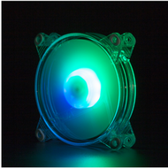 全城熱賣 - RGB透明圓框12CM LED散熱風扇（透明RGB風扇1個）