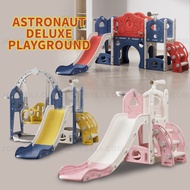 Indoor outdoor ASTRONAUT DELUXE PLAYGROUND Playground Swing Basket Slide for kids Slide Papan Gelong