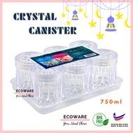 ECOWARE 6pcs Crystal Bekas Kuih Raya Set / Cookies Container Set / Bekas Kuih Raya / Balang Kuih Ray