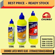CHUNBE LATEX GLUE -120ML / 230ML / 480ML / White Glue / Adhesive Latex Genetal purpose / Multi-Purpo
