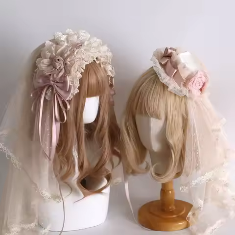 Original Light Shadow Handmade Lolita Hair Accessories Hair Clip Generation Color Flower Ball Bow La