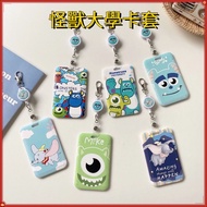 [YEEN] Monsters University Dumbo Retractable Easy-Pull Buckle Card Holder Student Meal Card Protective Case Access Control Card Bus MRT Card Holder ABS ID Holder Keychain Big Eye Card Holder ID Holder