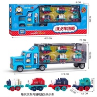 Train Container Truck with 6pcs Small Train Kids Play Set