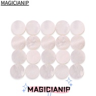 MAGICIANIP 20Pcs  ​Fretboard Inlay Dots​, ​6mm ​Decorative Inlay ​Fretboard Position Marker​, White 